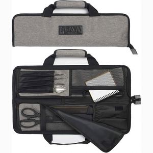 BSCI - Bolsa de transporte informal para cuchillos de chef, con 10 ranuras para cuchillos y un bolsillo grande con cremallera, estuche duradero para cuchillos de 10 oz - Product Image 1