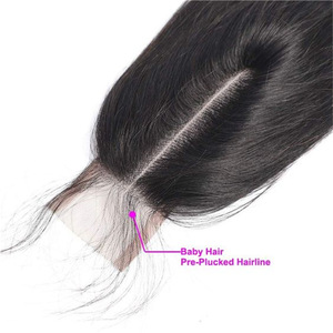 Cierre de Encaje 2x6 de Doble Trama, Cabello Humano Brasileño de Longitud Media, Cierre de Cabello Real para la Elaboración de Pelucas - Product Image 2