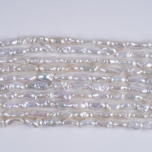 Perlas Blancas Naturales de Agua Dulce de 5-6 mm, Cuentas Irregulares Recicladas con Orificio Recto, Material para Joyería Hecha a Mano, Accesorios de Bricolaje - Product Image 4