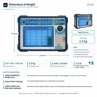 Testeur de protection de relais portable ZCL Z10 avec écran tactile 4,3 pouces, haute précision 0,2%, 4U*120V, 3I*30A, 90A parallèle, batterie intégrée