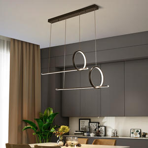 Lámpara de Araña Negra Moderna y Minimalista para Comedor, Barra o Mostrador, Líneas Únicas en Estilo Nórdico, Lámpara Colgante Moderna para Restaurantes - Product Image 2