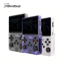 Konsol Game Genggam Retro HD R36 Sistem Linux 3.5 Inci Penyimpanan 64GB dengan 15000 Game Bawaan Pemutar Video Game Saku Portabel