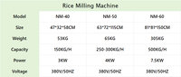 Machine à décortiquer le riz 3-en-1 de haute qualité, commerciale, mini, avec moteur diesel, capacité 500 kg/h, 380V, et polisseuse sécheuse de riz