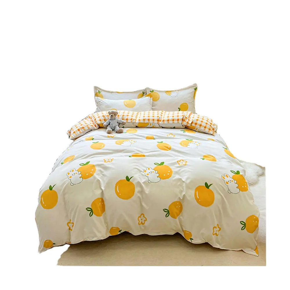 Wholesale Custom High Quality Super Soft aloe cotton four Piece Bedding Sets plush quilt cover set