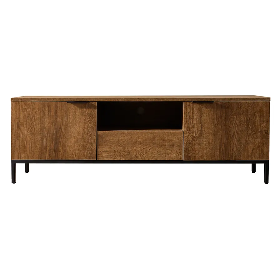 Mdf wood long console tv unit cabinet designs home retro furniture hotel bedroom tv stand cabinet