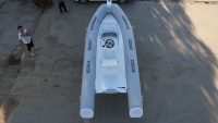 Bateau pneumatique de luxe en PVC Hypalon de 18,3 pieds, RIB 550 Sport, coque en fibre de verre, bateau pneumatique à rames pour la pêche