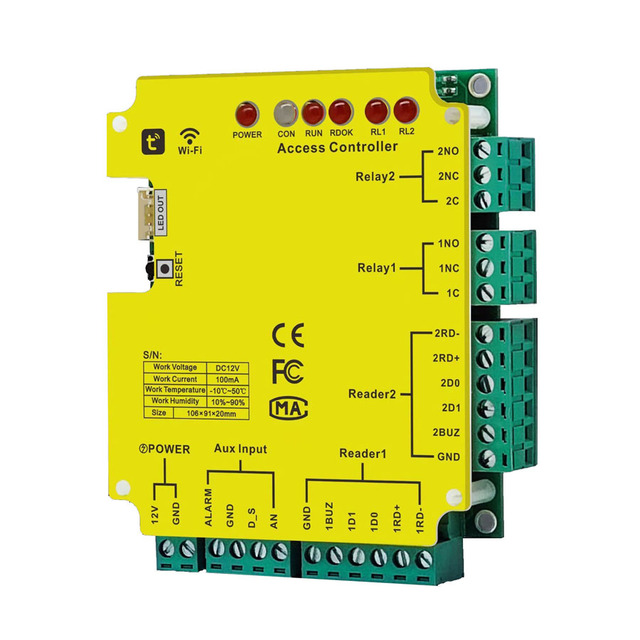 WIFI TUYA Smart Mobilephone APP Online Authorization Remote Unlock Muti-function Module Controller Access Control Panel
