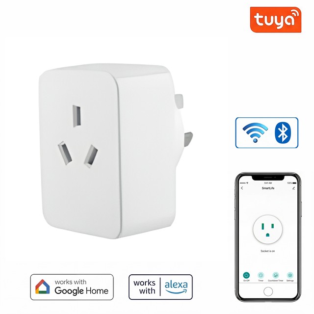 10A Argentina Smart Plug Tuya Wifi for Alexa Google App Control No Hub Required Smart Socket for Home