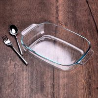 Plat de cuisson en verre Ensemble de plateaux de cuisson ménagers Moule à pizza à gâteau Passe au four