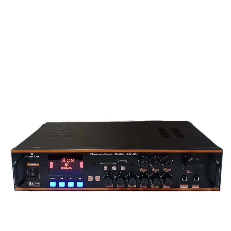 DGM-NC-34 Ménage amplificateur 2*60watts avec USB/SD/FM Radio Mic * 2 avec ECHO