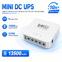 Mini onduleur DC WGP 18W avec batterie Li-ion 21700 13500mAh, 6 ports multi-sorties 5V 9V 12V 19V, alimentation de secours pour routeur, modem, ONU