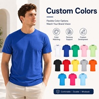 T-shirt personnalisé pour homme en tissu technique doux de qualité supérieure, col rond vierge pour impression, vêtements de marque, vente en gros OEM en vrac