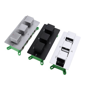 3 Handle Mixing Valve Body 2.5 In All Copper Ceramic Core <b>Hot</b> <b>Cold</b> Faucet Shower Valve V-010B - Product Image 2