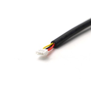 Black 4-Pin Connector <b>Cable</b> with Stripped Wires <b>for</b> Electronic Devices - Product Image 2