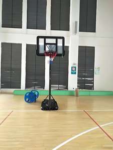 Panier de <span class=keywords><strong>basket</strong></span>-ball portable et peu encombrant avec panier à hauteur réglable, panneau arrière transparent, <span class=keywords><strong>base</strong></span> stable et rangement facile pour la salle de sport à domicile - Product Image 2