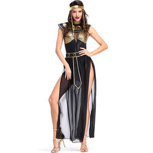 Pesta karnaval Halloween kostum Cleopatra Mesir Halloween kostum Cosplay ratu Mesir dewasa wanita gaun mewah emas seksi - Product Image 3