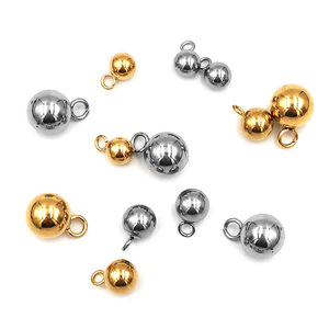 Stainless Steel Welded <b>Bead</b> Chain End Pendant <b>Beads</b> Round Solid Loose <b>Beads</b> DIY Jewelry Accessories Glossy Metal <b>Beads</b> - Product Image 2