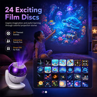 Projecteur Galaxie HD avec 24 disques de films, minuterie, bruit blanc, aide au sommeil, veilleuse pour chambre d'enfant, cadeau, décoration intérieure