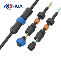 Empuje rápido 4 Pin Industrial K20 Tipo de bloqueo automático Conector de cable de alimentación circular para luces solares