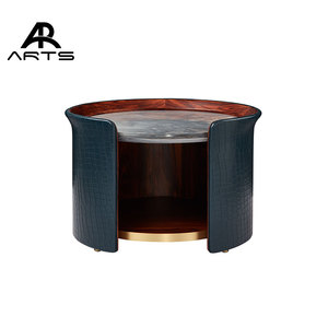 Mesa auxiliar de café de noche pequeña de lujo moderna italiana con estación espacial de almacenamiento - Product Image 1