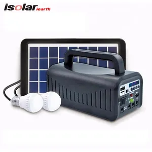 Mini Solar Panel Light Station Radio Lighting Generator Home Portable Solar Power Energy System