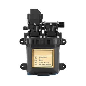 12V Brushless Dual Motor Diaphragm <b>Pump</b> 1.1MPA High Switch 8.0LPM 304 Stainless Steel <b>Water</b> 1 Year Warranty 1.5m Diaphragm Press - Product Image 1