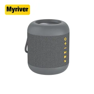 Myriver mini alto-falante portátil, mini som hd a10, com som de metal baixo, bluetooth, estéreo, sem fio