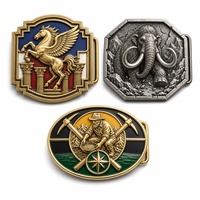 Nouvelle Arrivée Boucle de Ceinture Tendance Vintage Cheval Ailé Symbole Mineur d'Or Mamouth pour Ceinture Homme Cadeau Souvenir