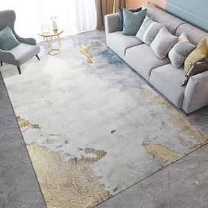 Tapis moderne abstrait rectangulaire antidérapant en polypropylène pour salon, style nordique, tapis décoratif - Product Image 1