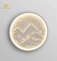 Appliques murales modernes style Lune Blanche, LED décoratives attrayantes pour intérieur, corps en plâtre, installation en saillie