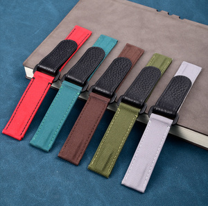 Correas de reloj de nailon de 20mm, correas de reloj de cuero con tela de velcro, accesorios de reloj de repuesto, lazo de muñeca multicolor para <span class=keywords><strong>Rolx</strong></span> - Product Image 3