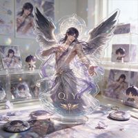 Nouveau jeu Love and Deepspace Xavier Zayne Rafayel Ralayo Sylus Caleb Angel Wings Figurine en acrylique, Plaque décorative, Ornements, Porte-clés