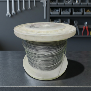 Fil d'acier en bobine RSD GLOBAL, couleur argent, qualité construction robuste, acier inoxydable 316, norme AiSi n°1, soudage et découpe - Product Image 1