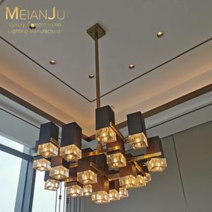 Zhongshan Crafted Large Luxury Indoor Hanging Light Four-Sided Crystal Prism Premium Chandelier para Hotel Villa Home Decor - Product Image 6