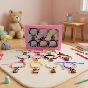 Pulsera de Moda Capibala para Niños, con Colgante de Resina en Forma de Animal, Set de Joyería con Hilo, Regalo - Product Image 2