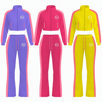 Setelan Jaket Zipper Wanita dengan Logo Custom, Termasuk Celana Pendek atau Skort, Windbreaker, dan Tracksuit 2 Potong
