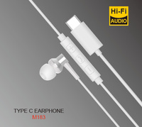 Auriculares Intrauditivos con Cable Tipo C, Metálicos, con Micrófono, Control de Volumen, Sonido Perfecto, Controlador Dinámico, TPE 1.2m, Logotipo Personalizado