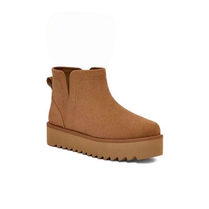 Botas de nieve con calcetín de punto extraíble, otoño-invierno 2026, tacón alto, suela gruesa, doble par, antideslizantes, acolchadas, para mujer - Product Image 2