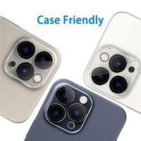 Protection d'objectif d'appareil photo en verre trempé HD compatible avec la prise de vue nocturne pour iPhone 16 Pro Max 16 Plus 15 14 Plus 13 12 Mini 11 Pro