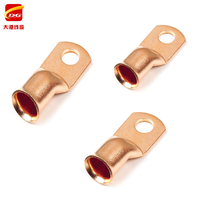 Cosses de câble de borne de tube de cuivre accessoire d'usine OEM Connecteur de batterie tubulaire Fils de borne à vis Câbles Assemblages de câbles