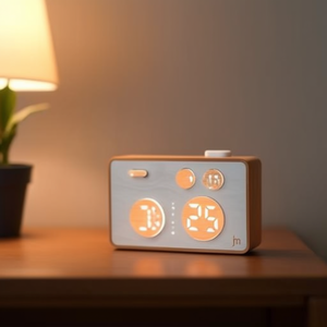 Réveil JUSTAMINUTE Son naturel (Rechargeable) Bois JD9532 - Product Image 3