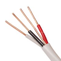 Kabel Bangunan 600V 8/3 10/2 10/3 12/2 12/3 14/2, Konduktor Bulat Pipih Berlapis Nilon, Isolasi PVC