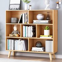 Étagère ouverte en bois moderne, bibliothèque multi-niveaux sur pied pour salon, meuble de présentation avec pieds, étagère multi-grilles