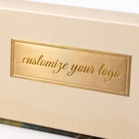 Boîte cadeau Leabon Green Damask pliable avec couvercle magnétique, logo personnalisé, ruban, poignée, emballage de luxe, vente en gros, usine