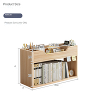 Étagère Simple en bois massif sur le bureau, petit meuble de rangement pour dortoir étudiants