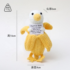 Muñeco de lana de pato amarillo tejido a mano, muy vendido, colgante, lindo y de energía positiva, para regalos y decoraciones de fiestas - Product Image 4