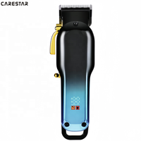 Kit de toilettage pour hommes personnalisable OEM, moteur à vitesse constante 6900 tr/min, lame en acier inoxydable LED, charge USB, tondeuse à cheveux