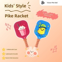 Ensemble de raquettes de pickleball en fibre de verre pour enfants, 34,5 cm, légères, 180 g, noyau en nid d'abeille, raquettes de pickleball junior à motif de dessin animé, équipement sportif