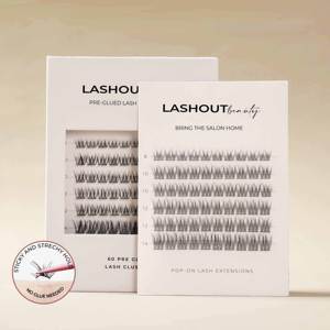 Cils vegan en fibre végétale, effet <span class=keywords><strong>manga</strong></span>, à poser, sans colle, auto-adhésifs, en grappes, pré-collés, réutilisables - Product Image 4