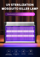 Lámpara Mata Mosquitos LED de 8W, Repelente de Mosquitos Ultravioleta para el Hogar, Silencioso, Anti Moscas, Trampa Física para Insectos para el Control de Plagas